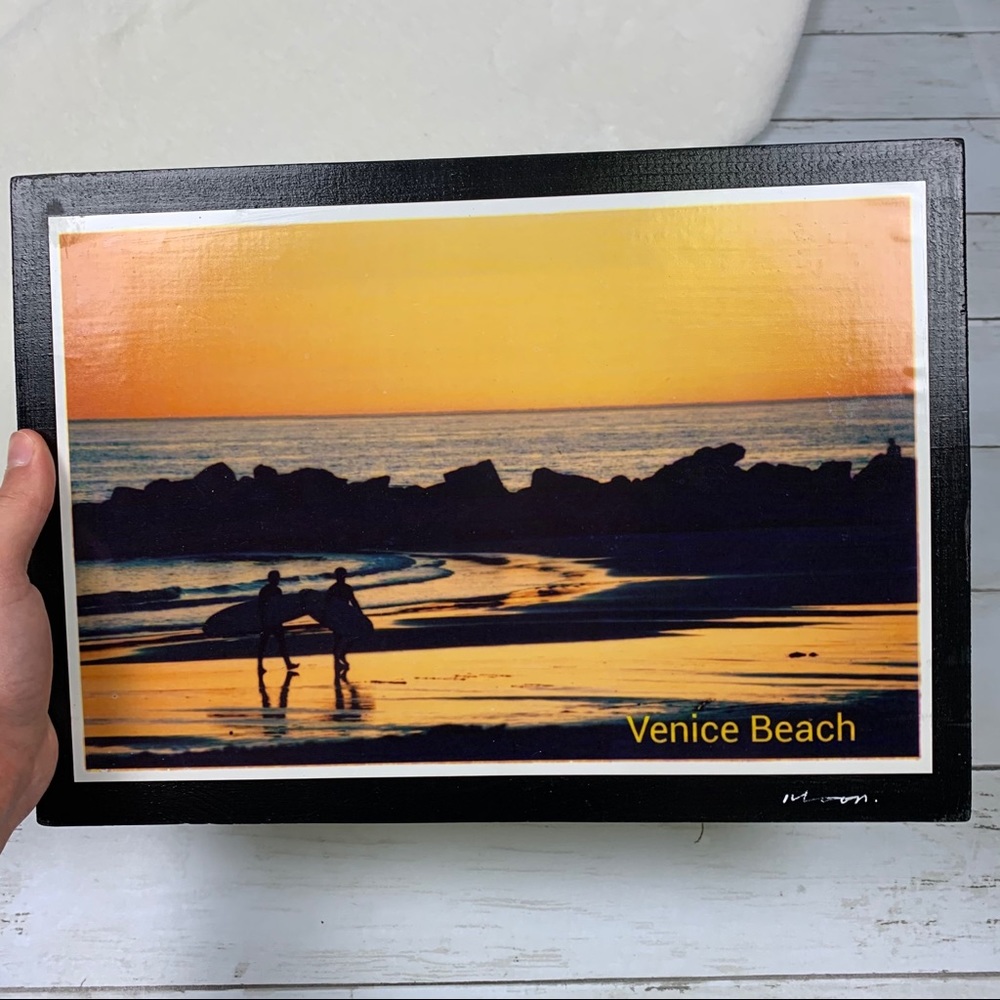 Venice Beach Beach Scene Wooden Picture Wall Decor